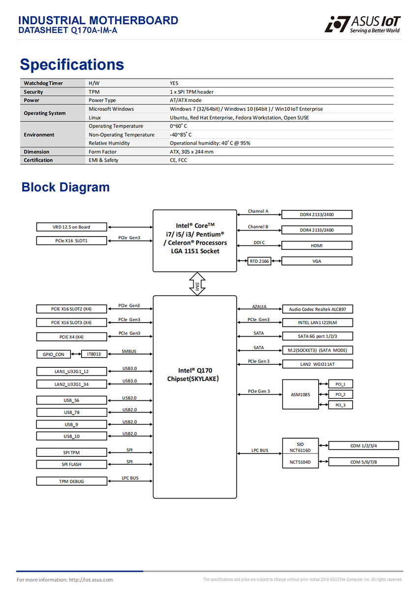 Q170A-IM-A_Datasheet_01 Q170A-IM-A_Datasheet_01